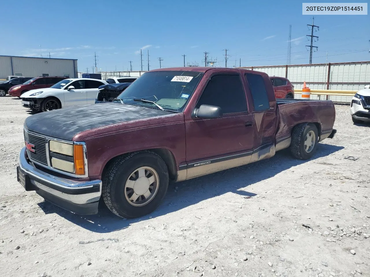 1993 GMC Sierra C1500 VIN: 2GTEC19Z0P1514451 Lot: 71049814