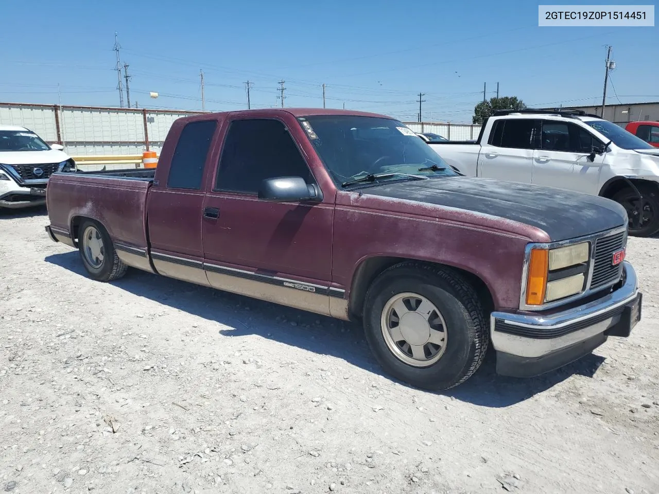 1993 GMC Sierra C1500 VIN: 2GTEC19Z0P1514451 Lot: 71049814