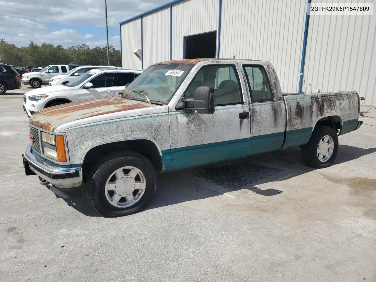 1993 GMC Sierra K2500 VIN: 2GTFK29K6P1547809 Lot: 75980504