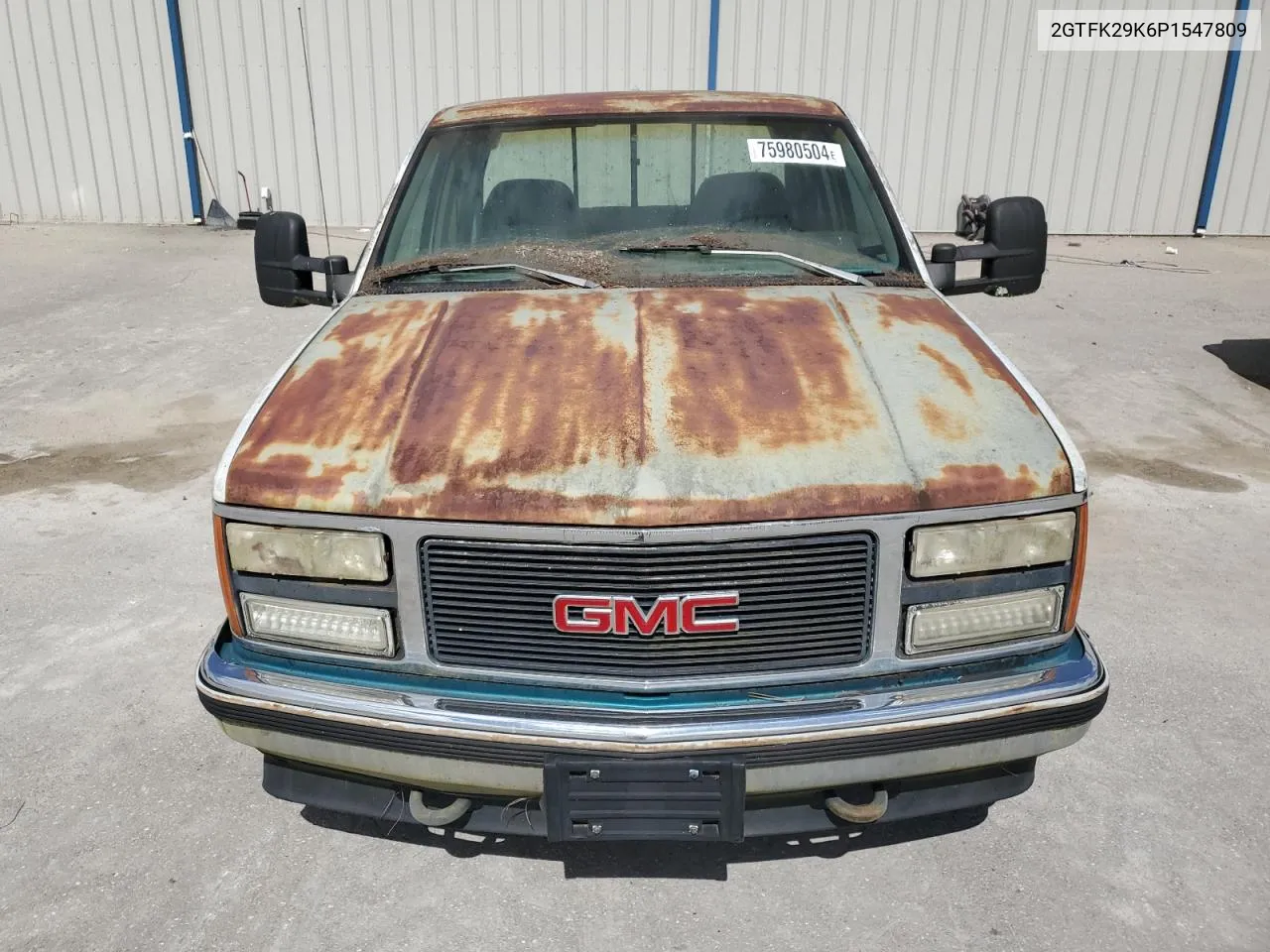 1993 GMC Sierra K2500 VIN: 2GTFK29K6P1547809 Lot: 75980504