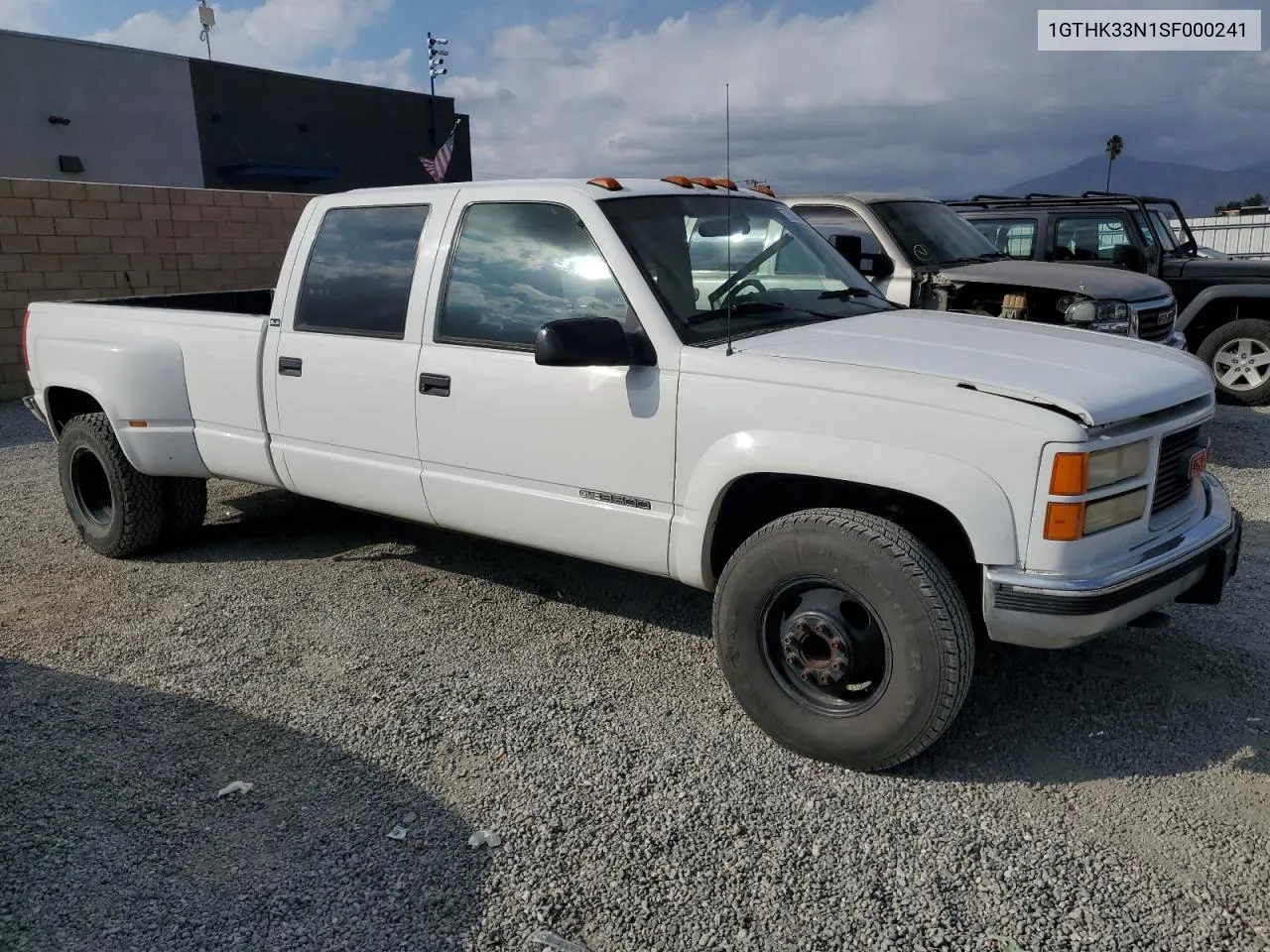 1995 GMC Sierra K3500 VIN: 1GTHK33N1SF000241 Lot: 77582284