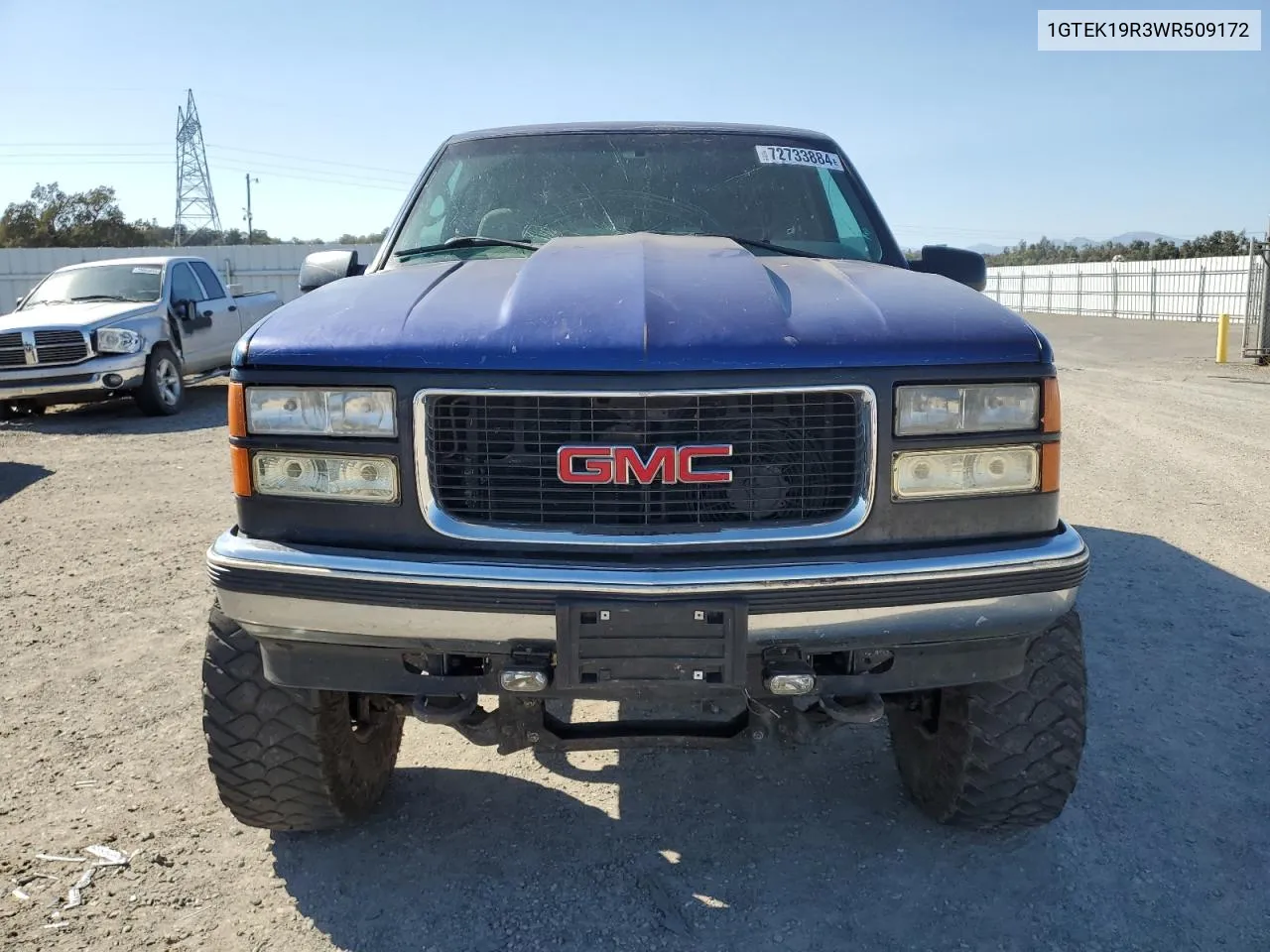 1998 GMC Sierra K1500 VIN: 1GTEK19R3WR509172 Lot: 72733884