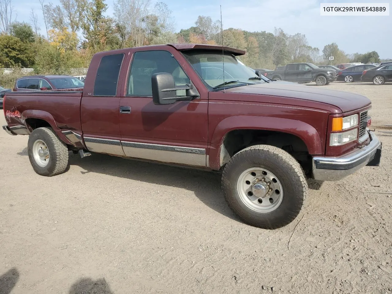 1998 GMC Sierra K2500 VIN: 1GTGK29R1WE543889 Lot: 75187704