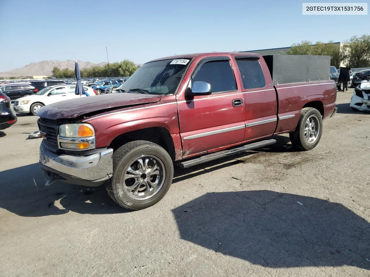 1999 GMC New Sierra C1500 VIN: 2GTEC19T3X1531756 Lot: 71671154