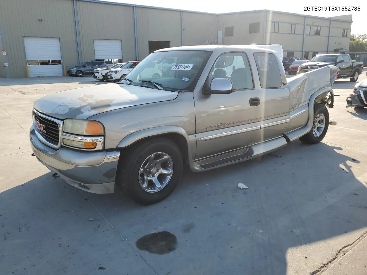 1999 GMC New Sierra C1500 VIN: 2GTEC19T5X1552785 Lot: 75531104