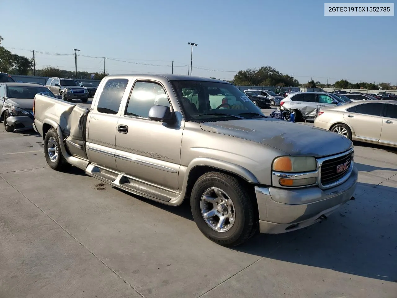 1999 GMC New Sierra C1500 VIN: 2GTEC19T5X1552785 Lot: 75531104