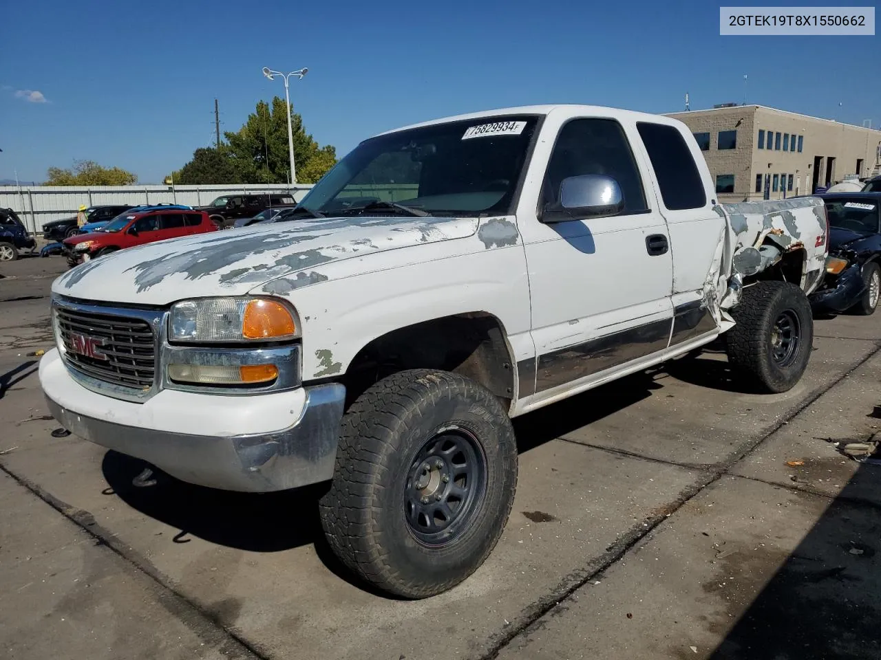 1999 GMC New Sierra K1500 VIN: 2GTEK19T8X1550662 Lot: 75829934