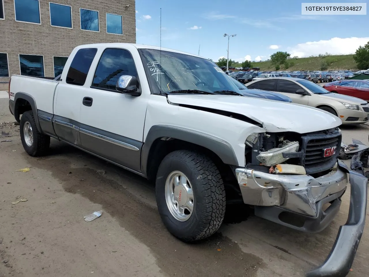 2000 GMC New Sierra K1500 VIN: 1GTEK19T5YE384827 Lot: 54876273