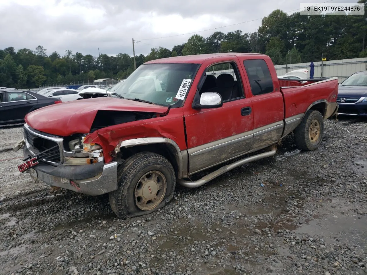 2000 GMC New Sierra K1500 VIN: 1GTEK19T9YE244876 Lot: 71601274