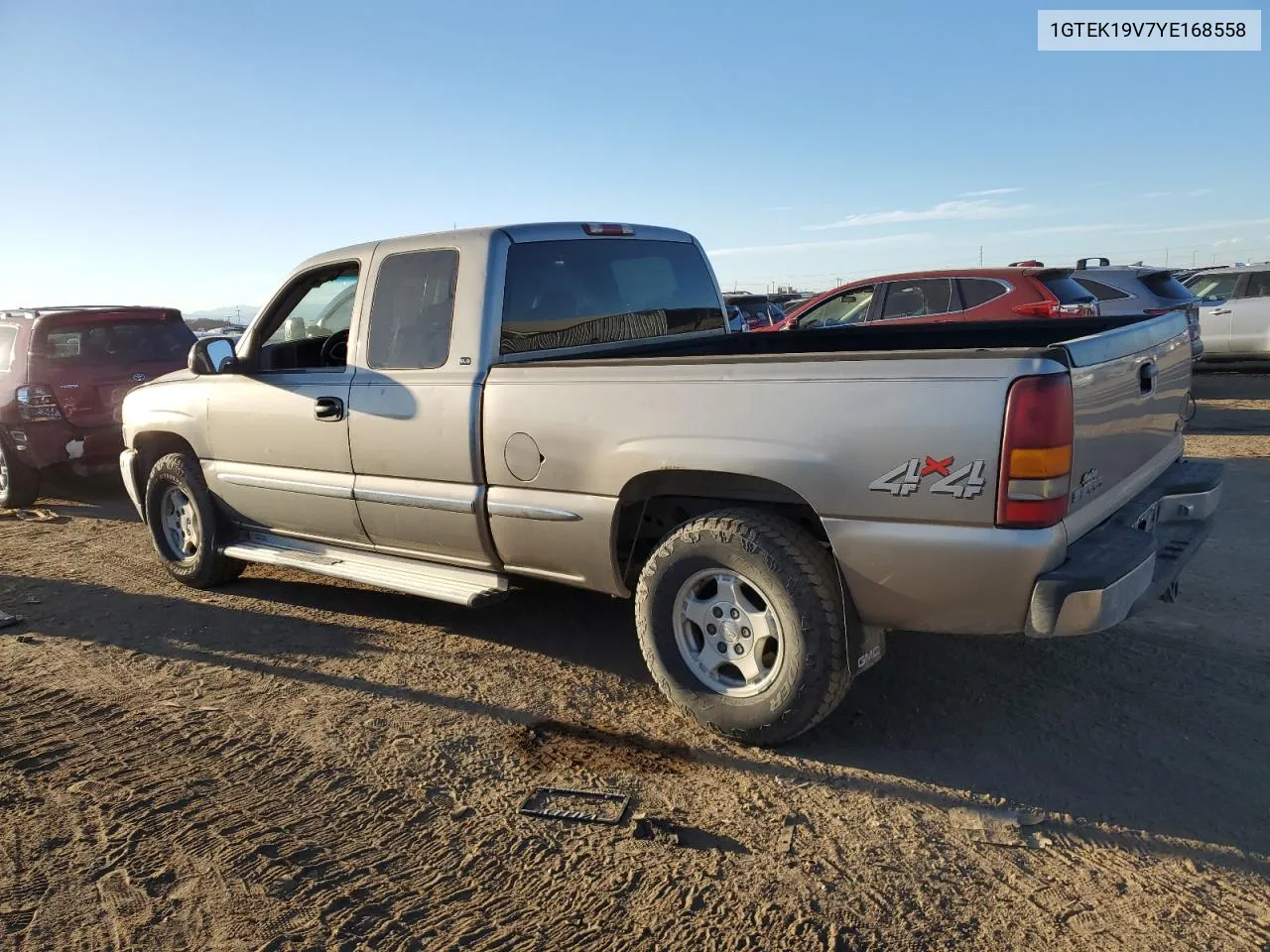 2000 GMC New Sierra K1500 VIN: 1GTEK19V7YE168558 Lot: 71805554