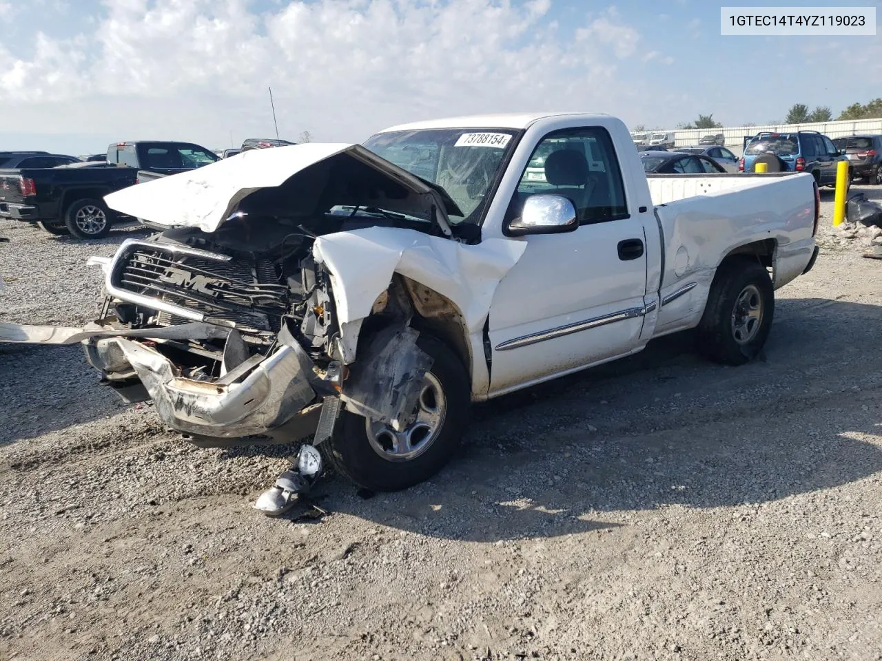 2000 GMC New Sierra C1500 VIN: 1GTEC14T4YZ119023 Lot: 73788154