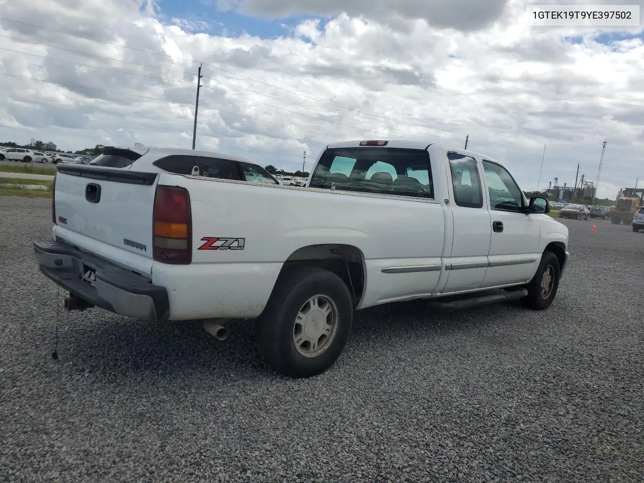 2000 GMC New Sierra K1500 VIN: 1GTEK19T9YE397502 Lot: 73824894