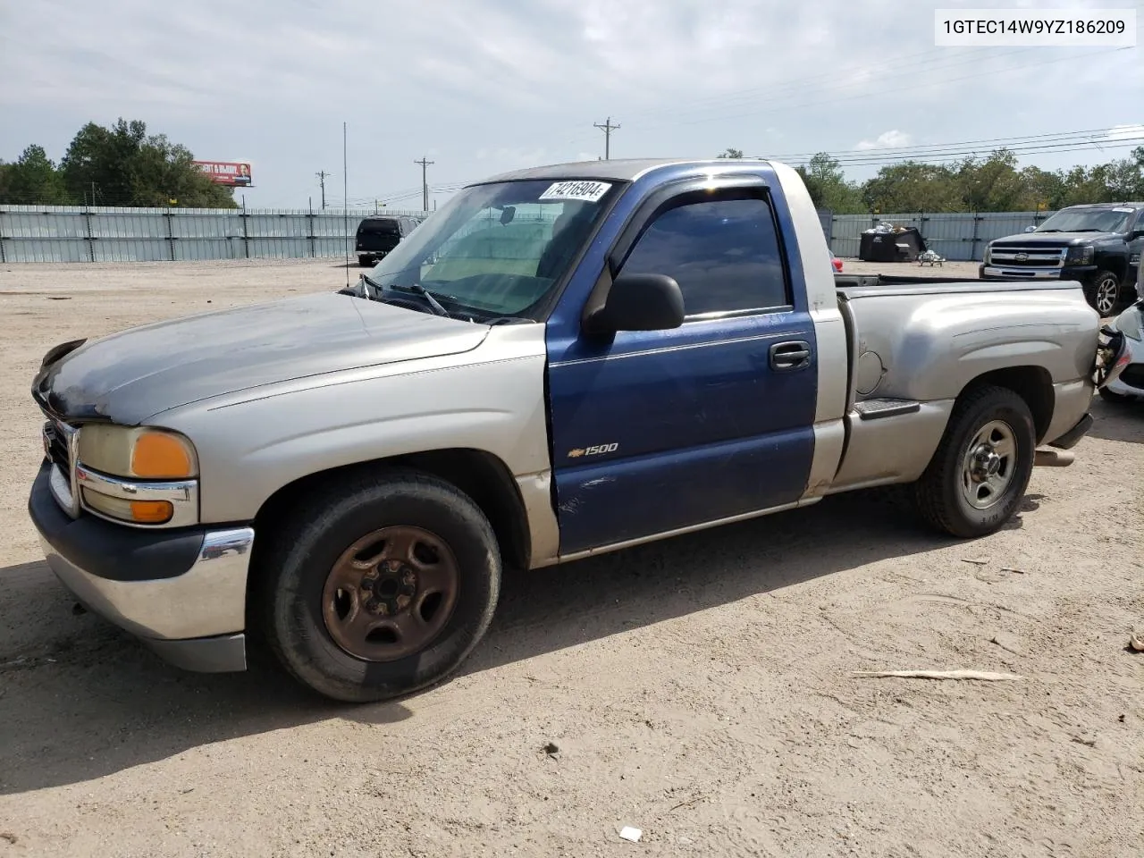 2000 GMC New Sierra C1500 VIN: 1GTEC14W9YZ186209 Lot: 74216904