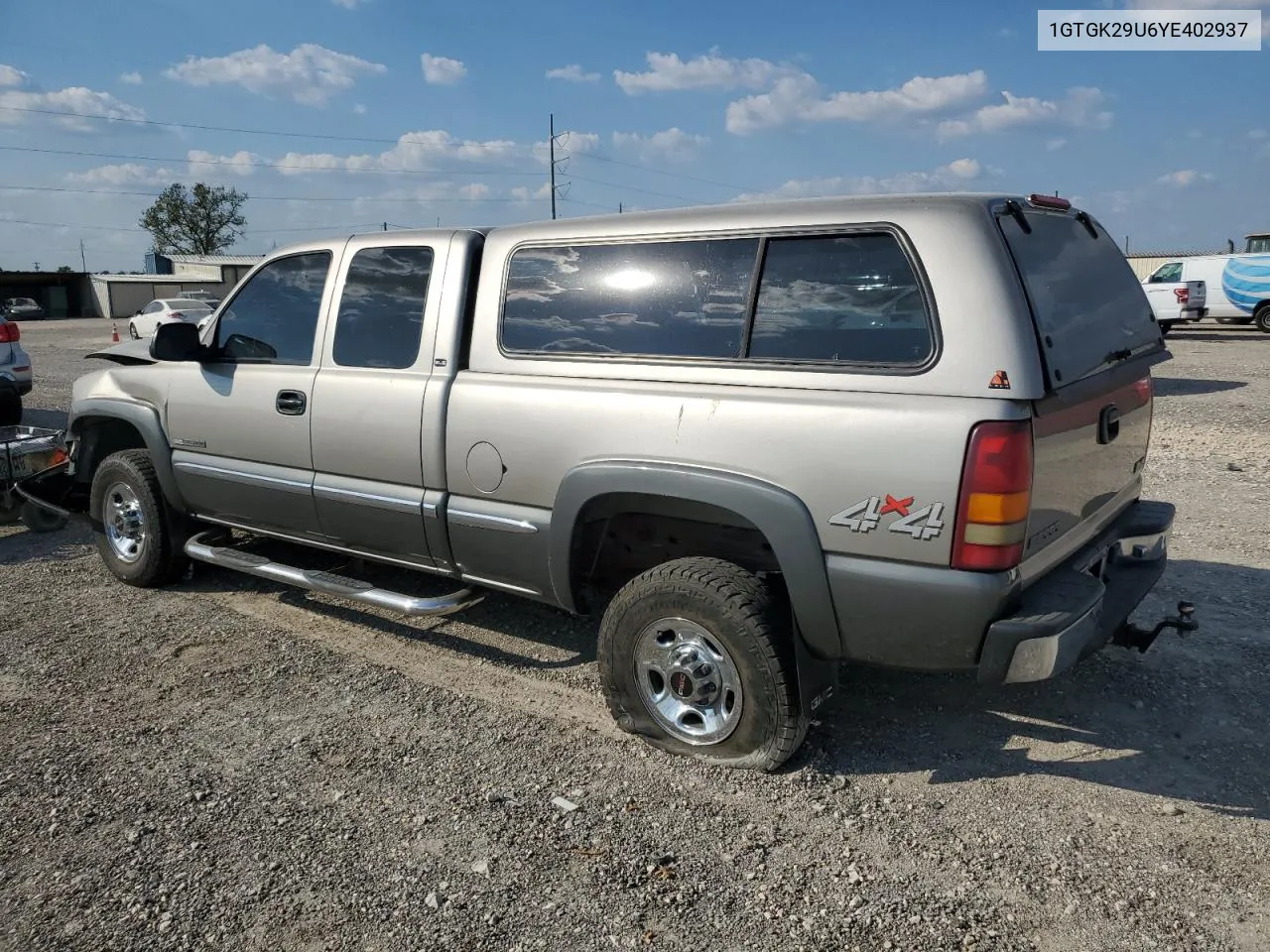 2000 GMC New Sierra K2500 VIN: 1GTGK29U6YE402937 Lot: 74710934