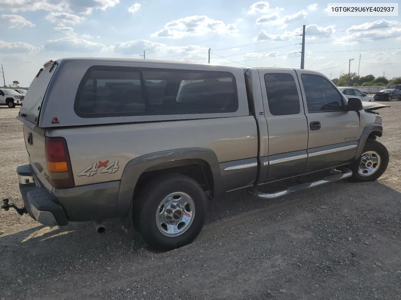 2000 GMC New Sierra K2500 VIN: 1GTGK29U6YE402937 Lot: 74710934