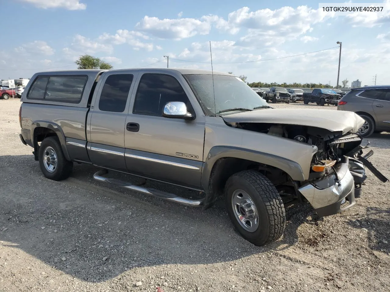 2000 GMC New Sierra K2500 VIN: 1GTGK29U6YE402937 Lot: 74710934