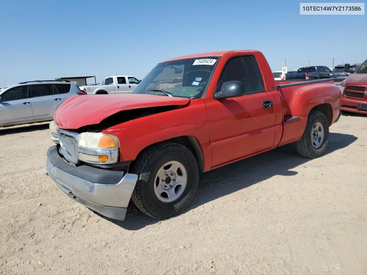 2000 GMC New Sierra C1500 VIN: 1GTEC14W7YZ173586 Lot: 75408424