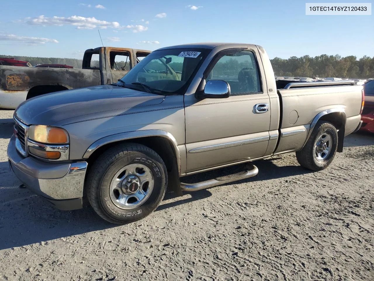 2000 GMC New Sierra C1500 VIN: 1GTEC14T6YZ120433 Lot: 75794374