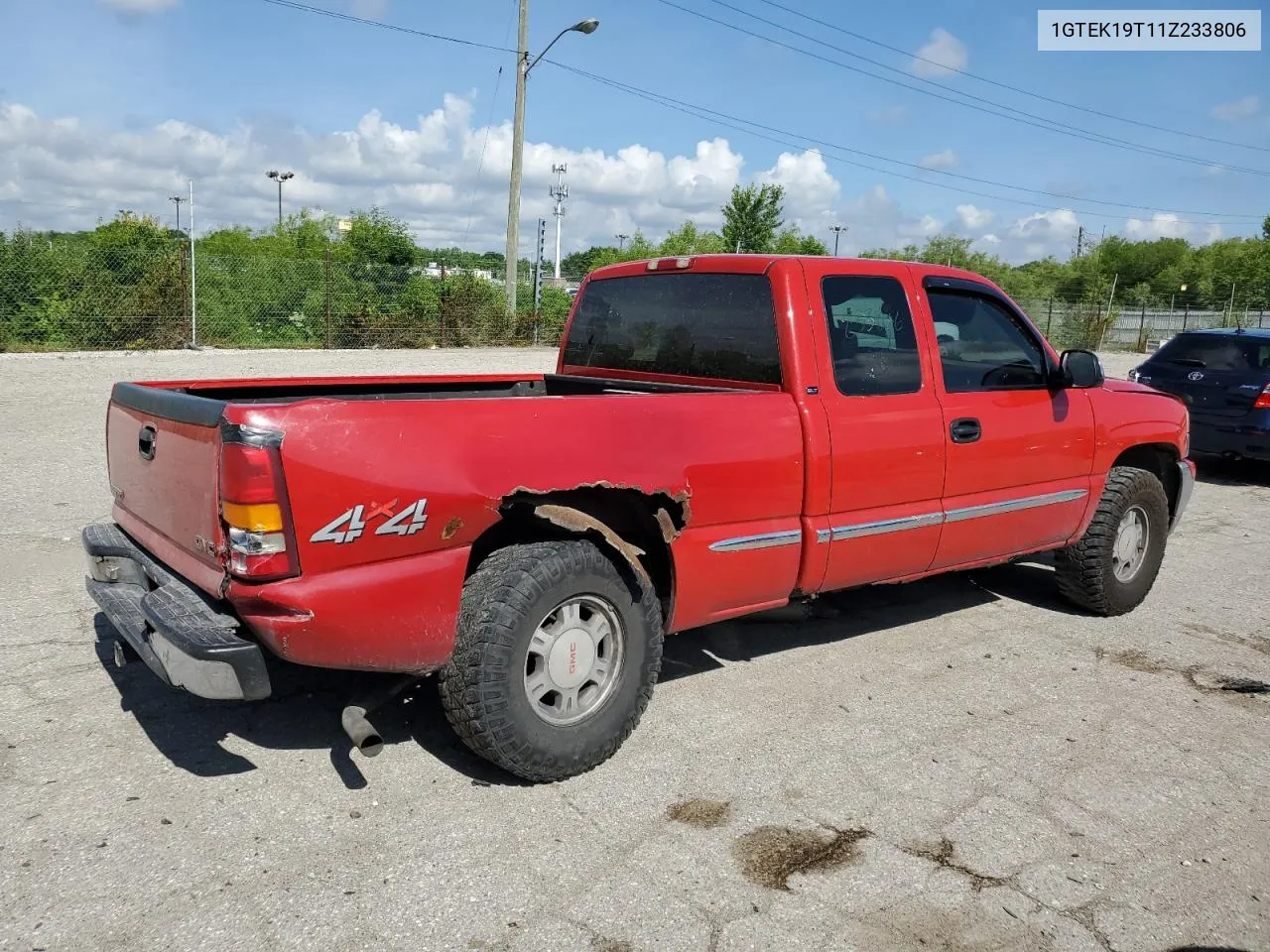 2001 GMC New Sierra K1500 VIN: 1GTEK19T11Z233806 Lot: 57247104