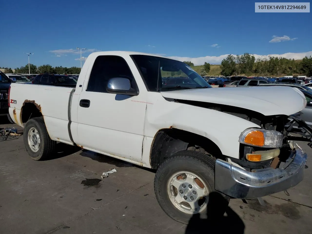 2001 GMC New Sierra K1500 VIN: 1GTEK14V81Z294689 Lot: 61885124