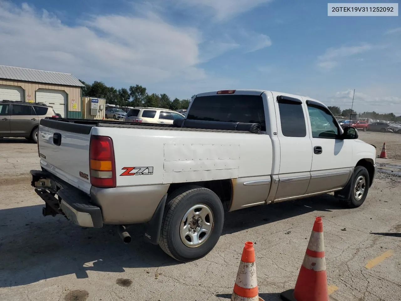 2001 GMC New Sierra K1500 VIN: 2GTEK19V311252092 Lot: 71784664