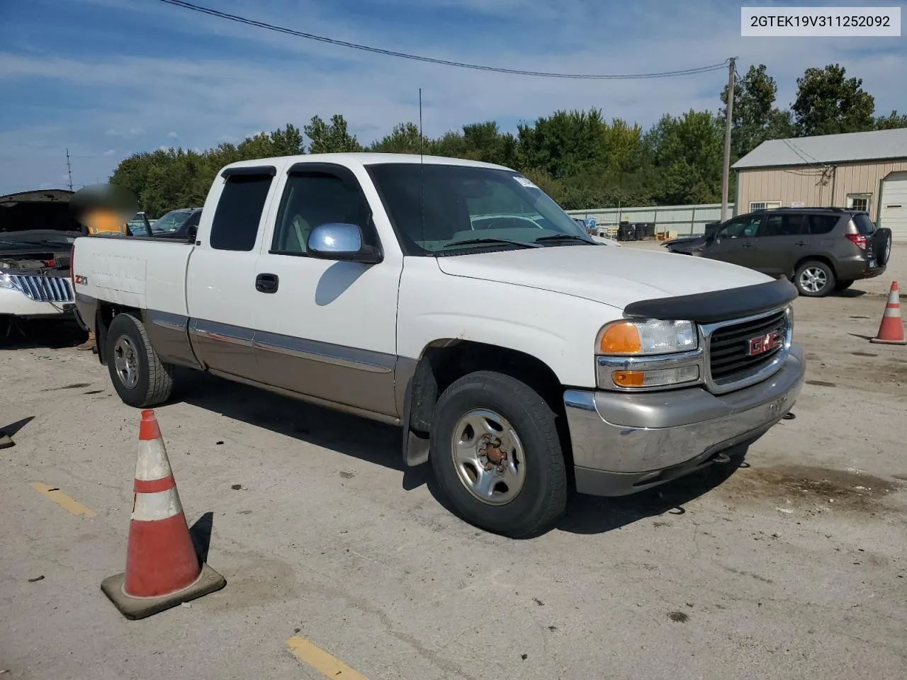 2001 GMC New Sierra K1500 VIN: 2GTEK19V311252092 Lot: 71784664