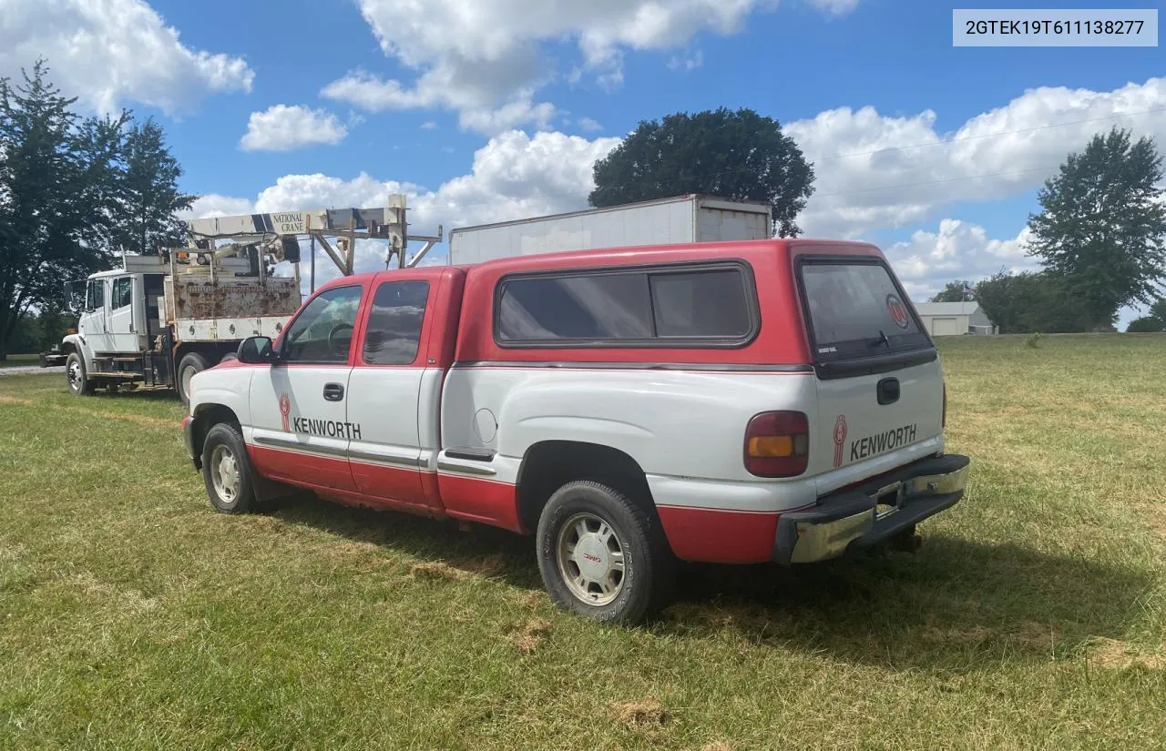 2001 GMC New Sierra K1500 VIN: 2GTEK19T611138277 Lot: 72201984