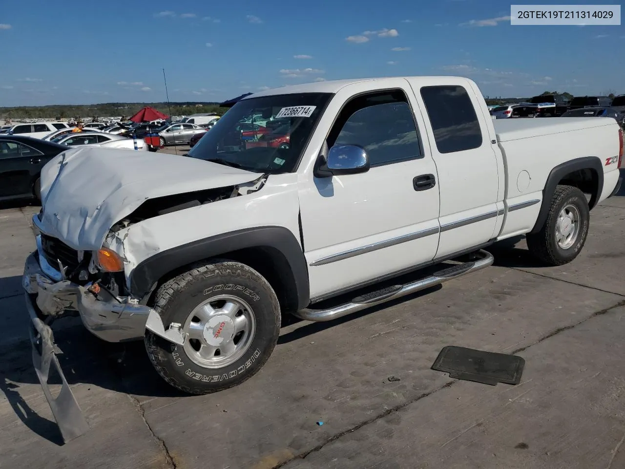 2001 GMC New Sierra K1500 VIN: 2GTEK19T211314029 Lot: 72366714