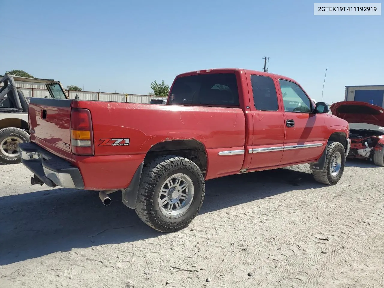 2001 GMC New Sierra K1500 VIN: 2GTEK19T411192919 Lot: 74267824