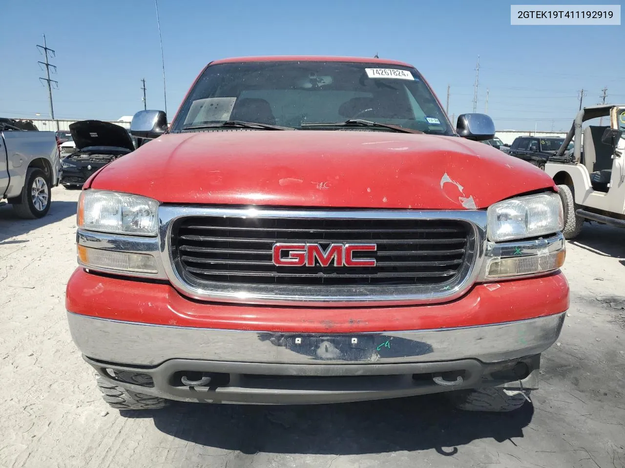 2001 GMC New Sierra K1500 VIN: 2GTEK19T411192919 Lot: 74267824