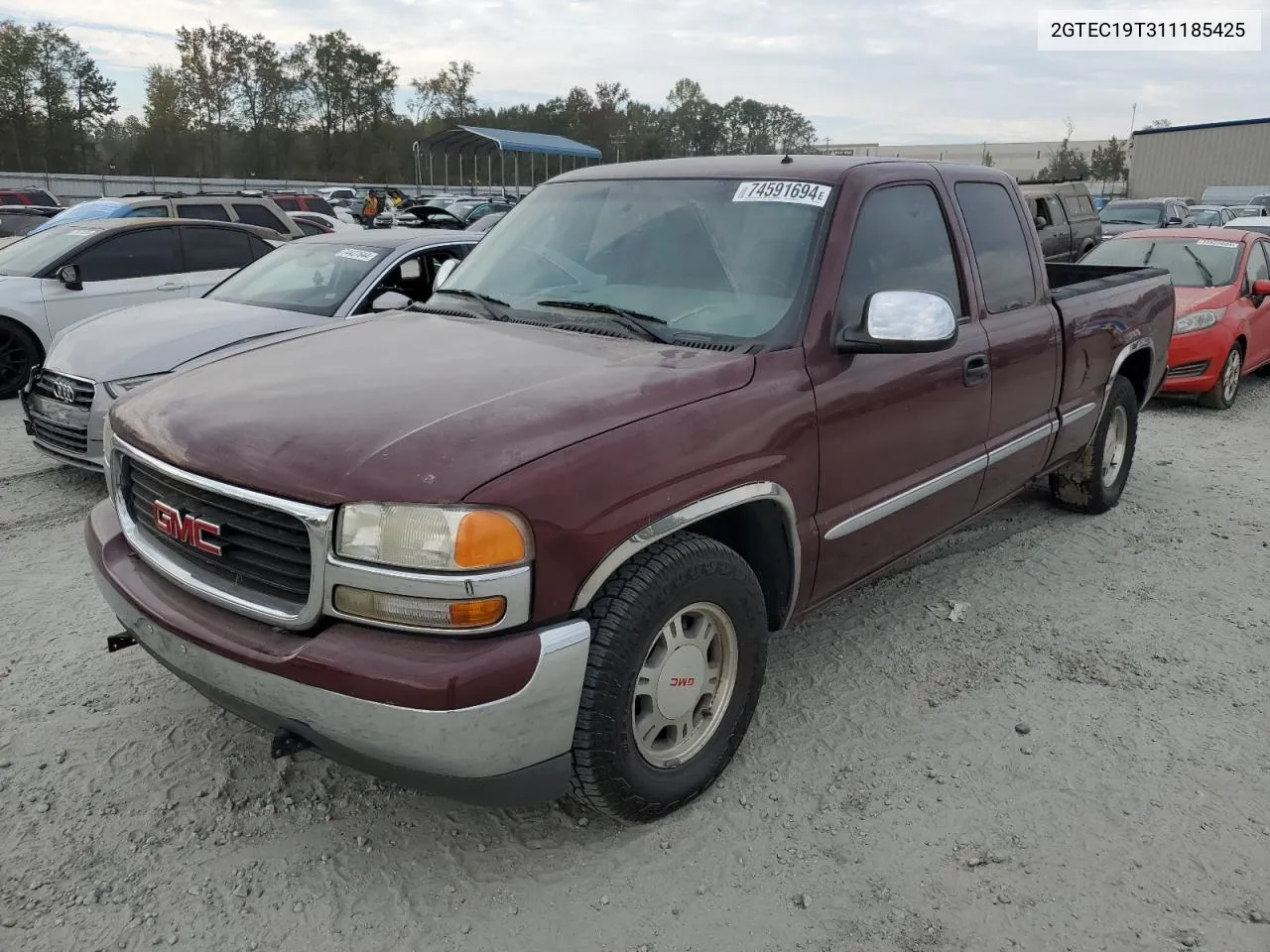 2001 GMC New Sierra C1500 VIN: 2GTEC19T311185425 Lot: 74591694