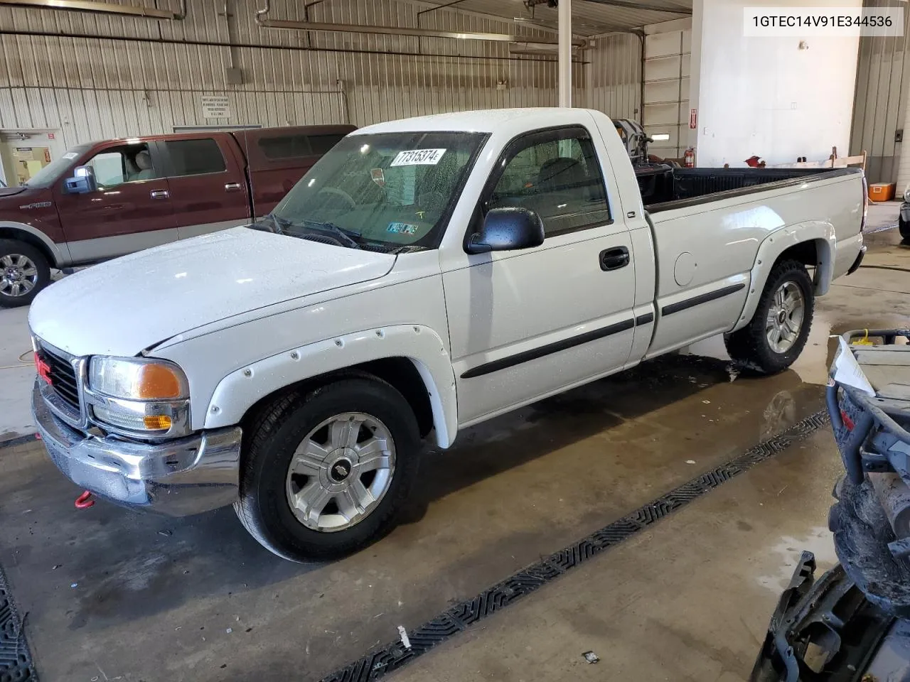 2001 GMC New Sierra C1500 VIN: 1GTEC14V91E344536 Lot: 77315374