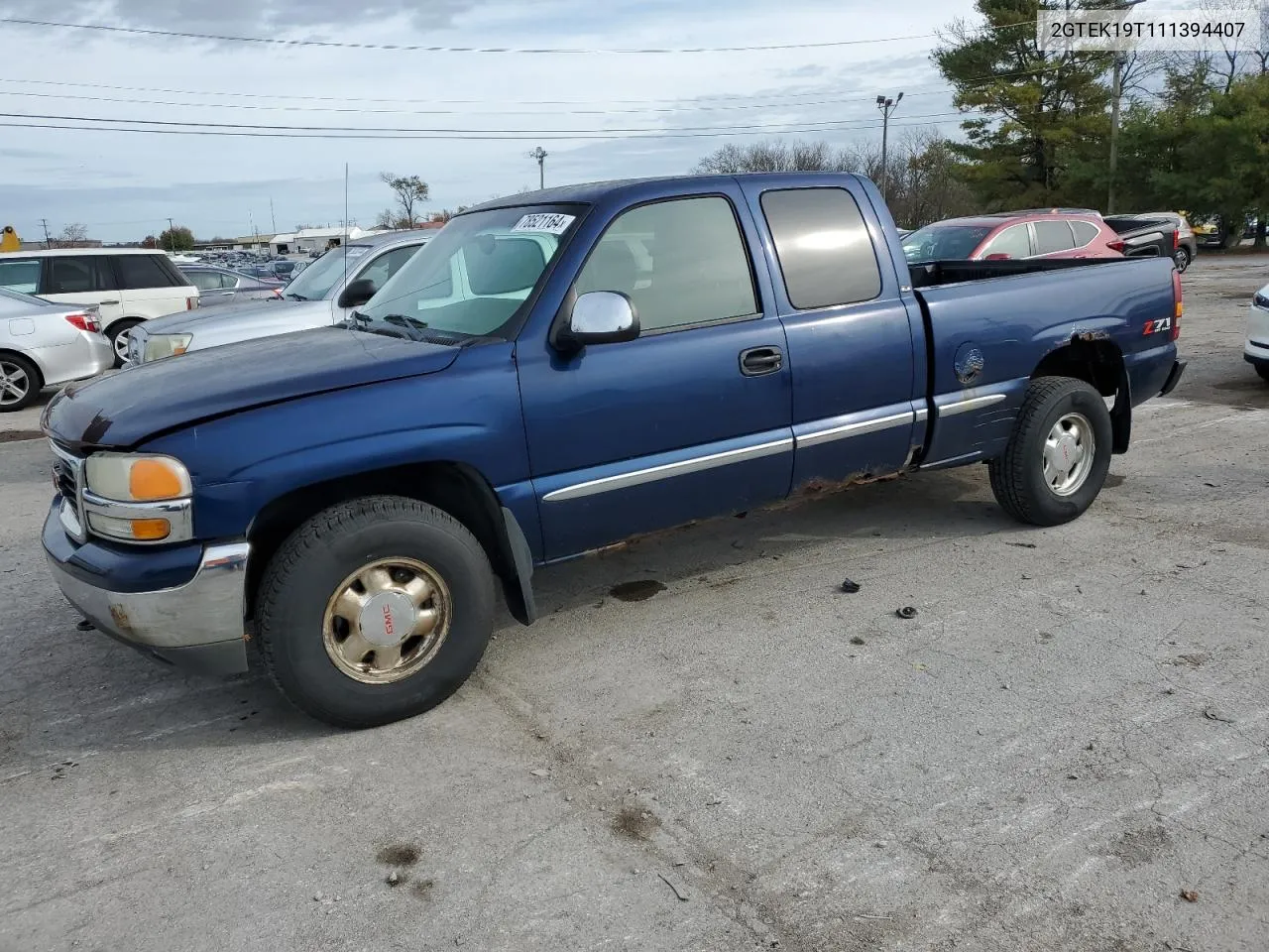 2001 GMC New Sierra K1500 VIN: 2GTEK19T111394407 Lot: 78521164