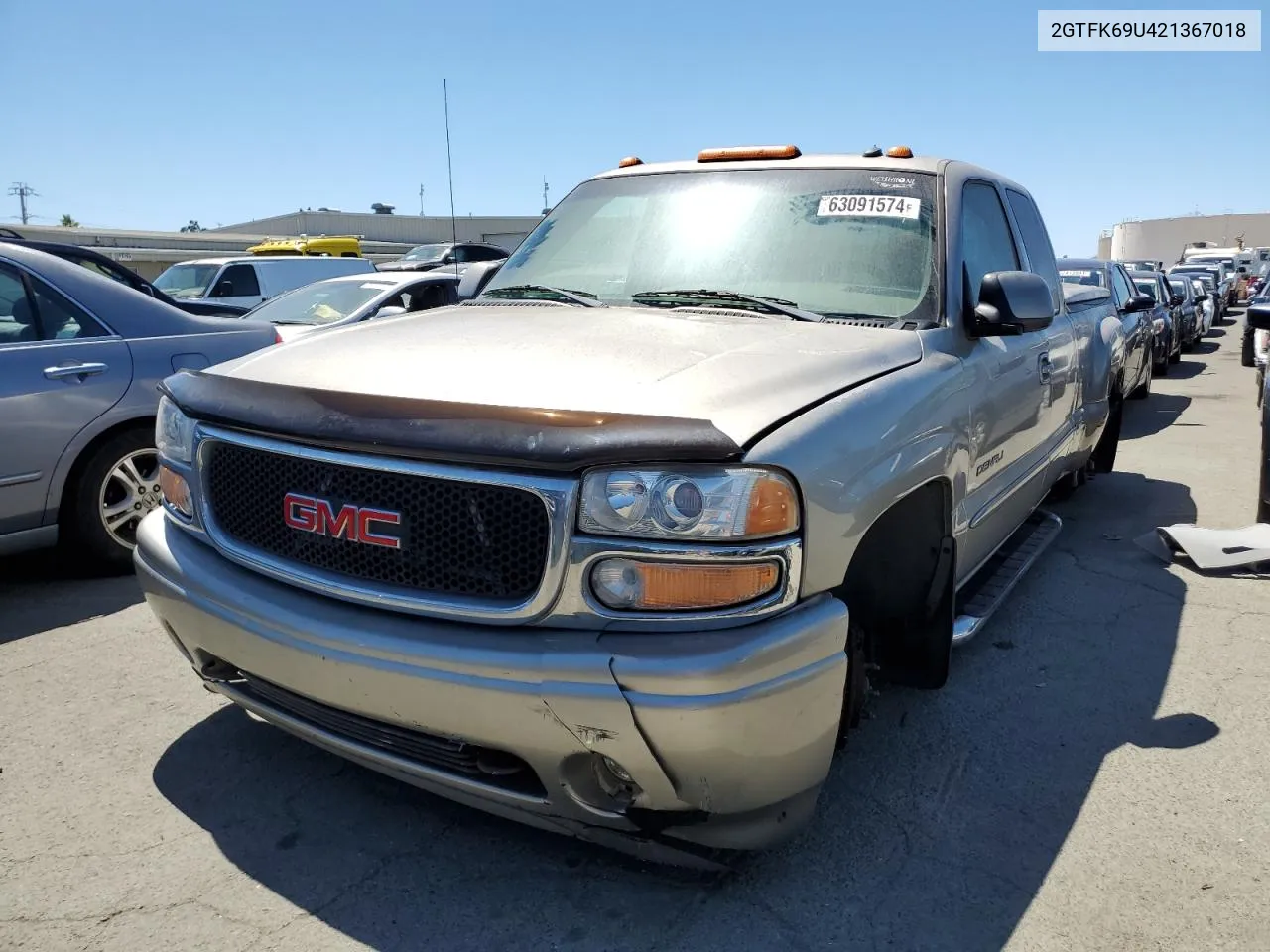 2002 GMC Sierra K1500 Denali VIN: 2GTFK69U421367018 Lot: 63091574