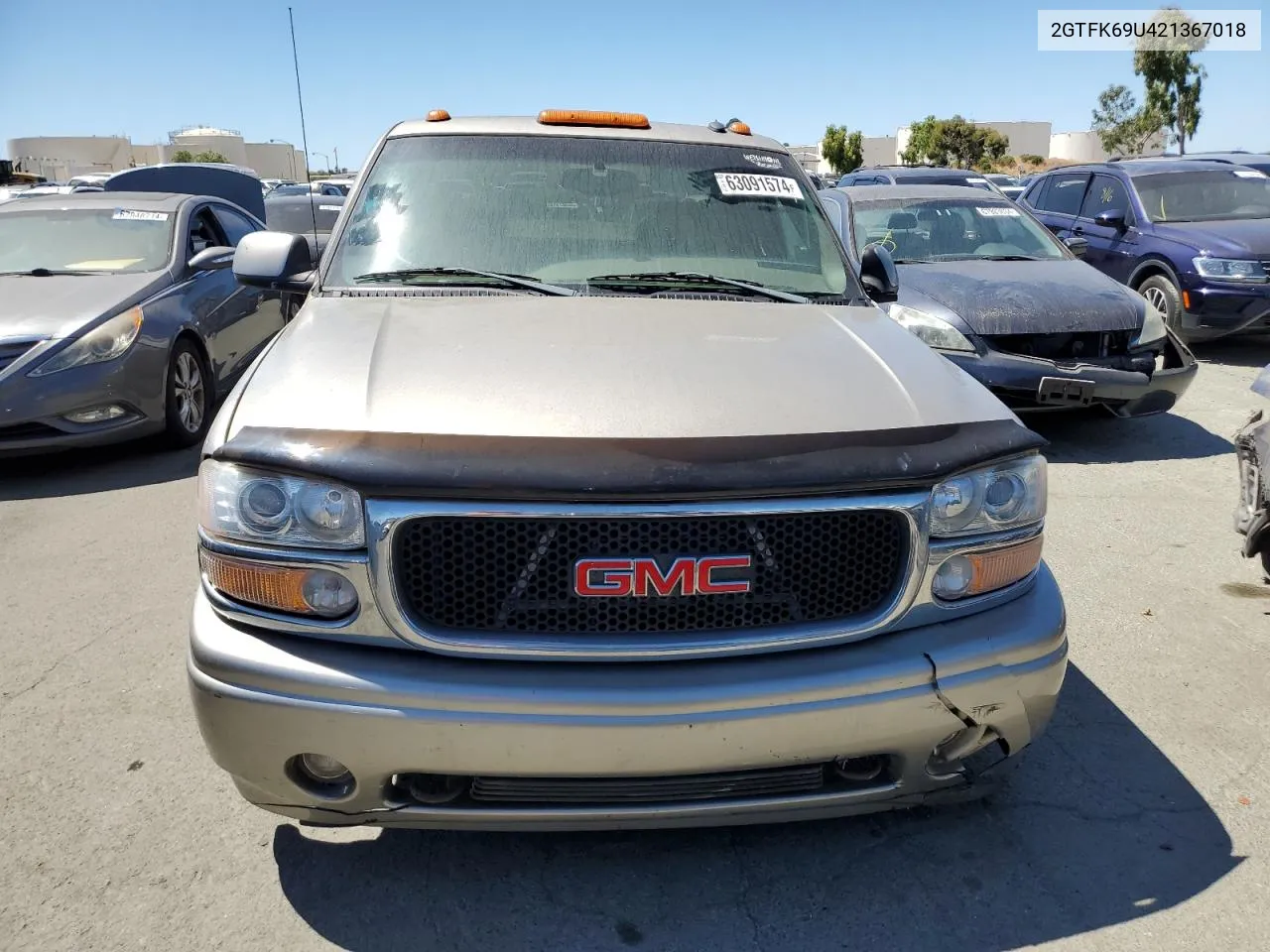 2002 GMC Sierra K1500 Denali VIN: 2GTFK69U421367018 Lot: 63091574