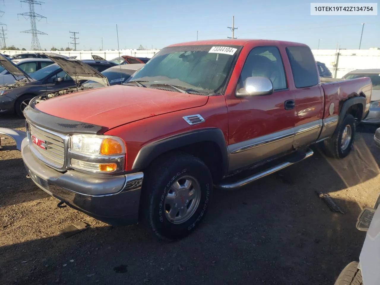 2002 GMC New Sierra K1500 VIN: 1GTEK19T42Z134754 Lot: 73344104