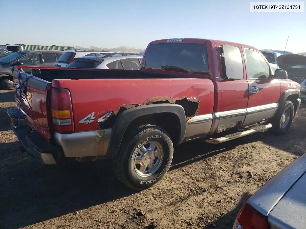 2002 GMC New Sierra K1500 VIN: 1GTEK19T42Z134754 Lot: 73344104