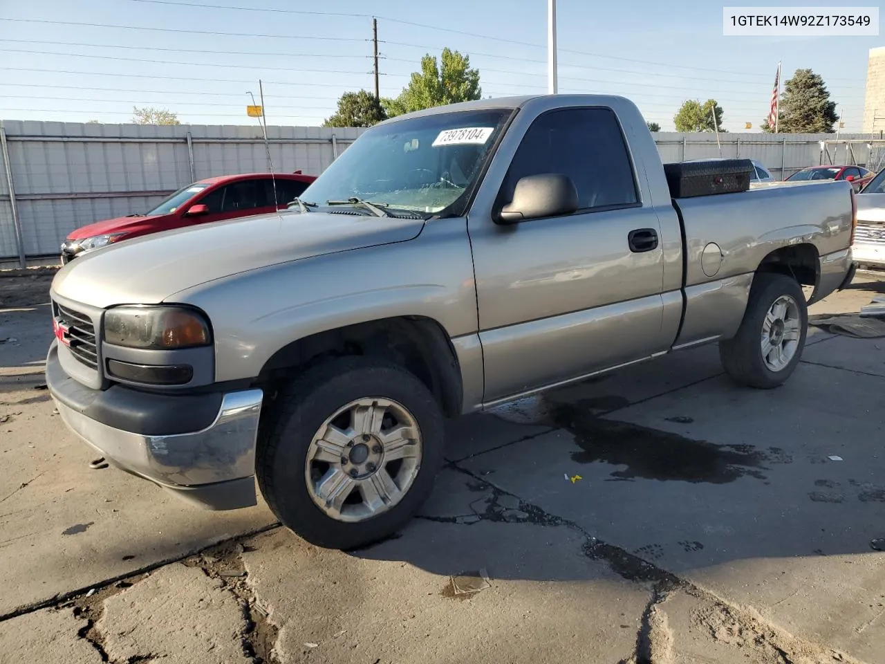 2002 GMC New Sierra K1500 VIN: 1GTEK14W92Z173549 Lot: 73978104