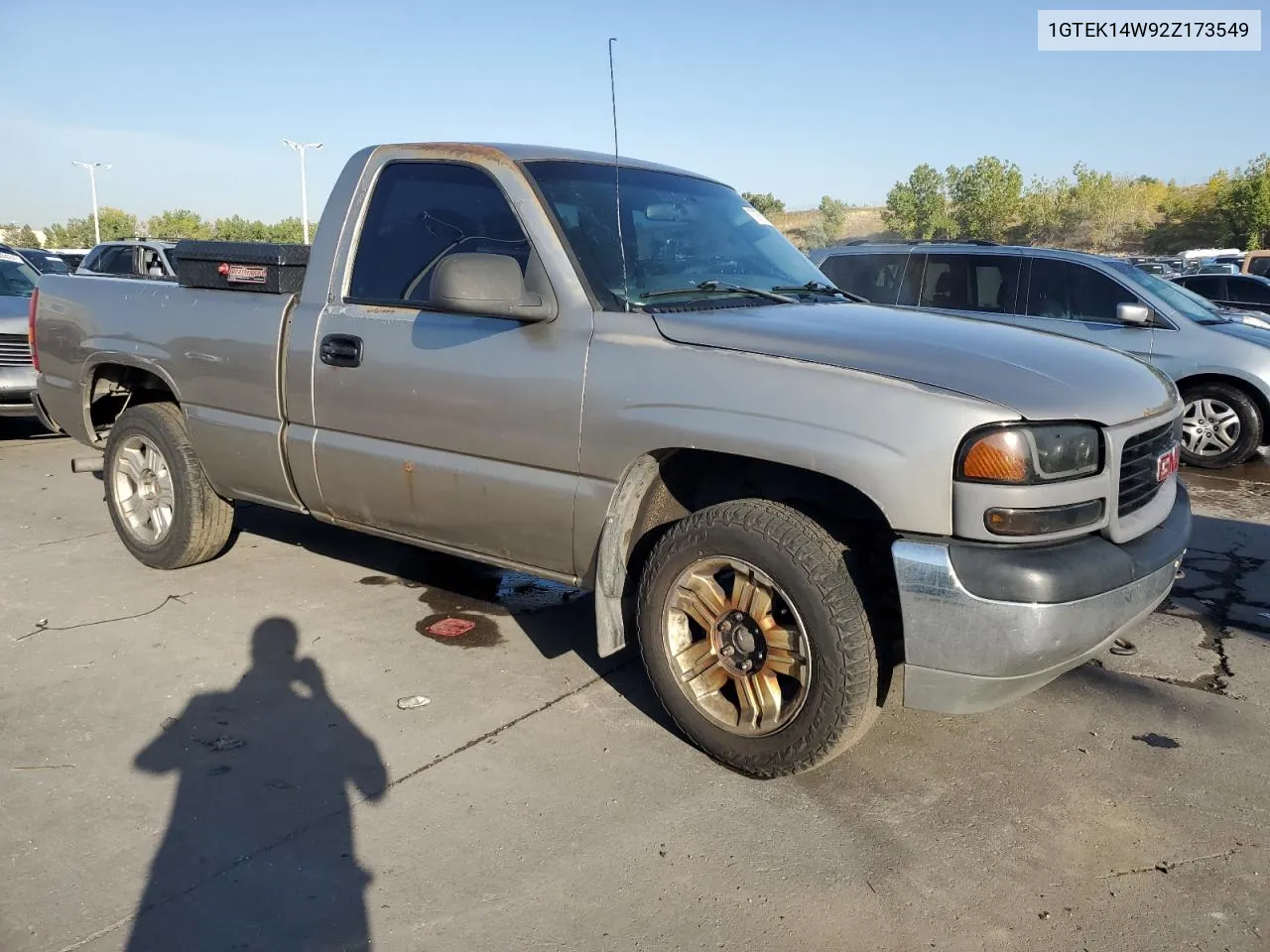 2002 GMC New Sierra K1500 VIN: 1GTEK14W92Z173549 Lot: 73978104