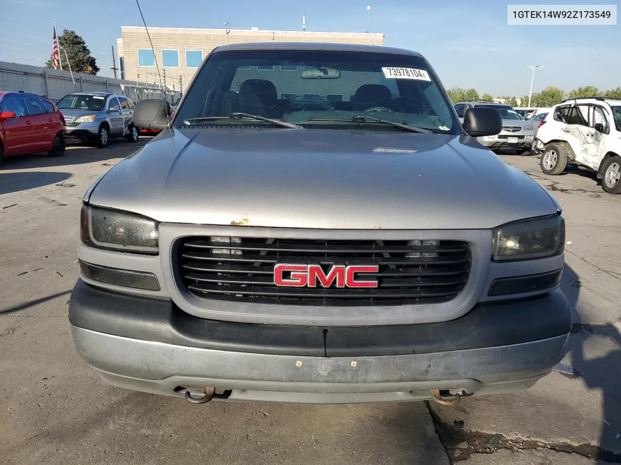 2002 GMC New Sierra K1500 VIN: 1GTEK14W92Z173549 Lot: 73978104