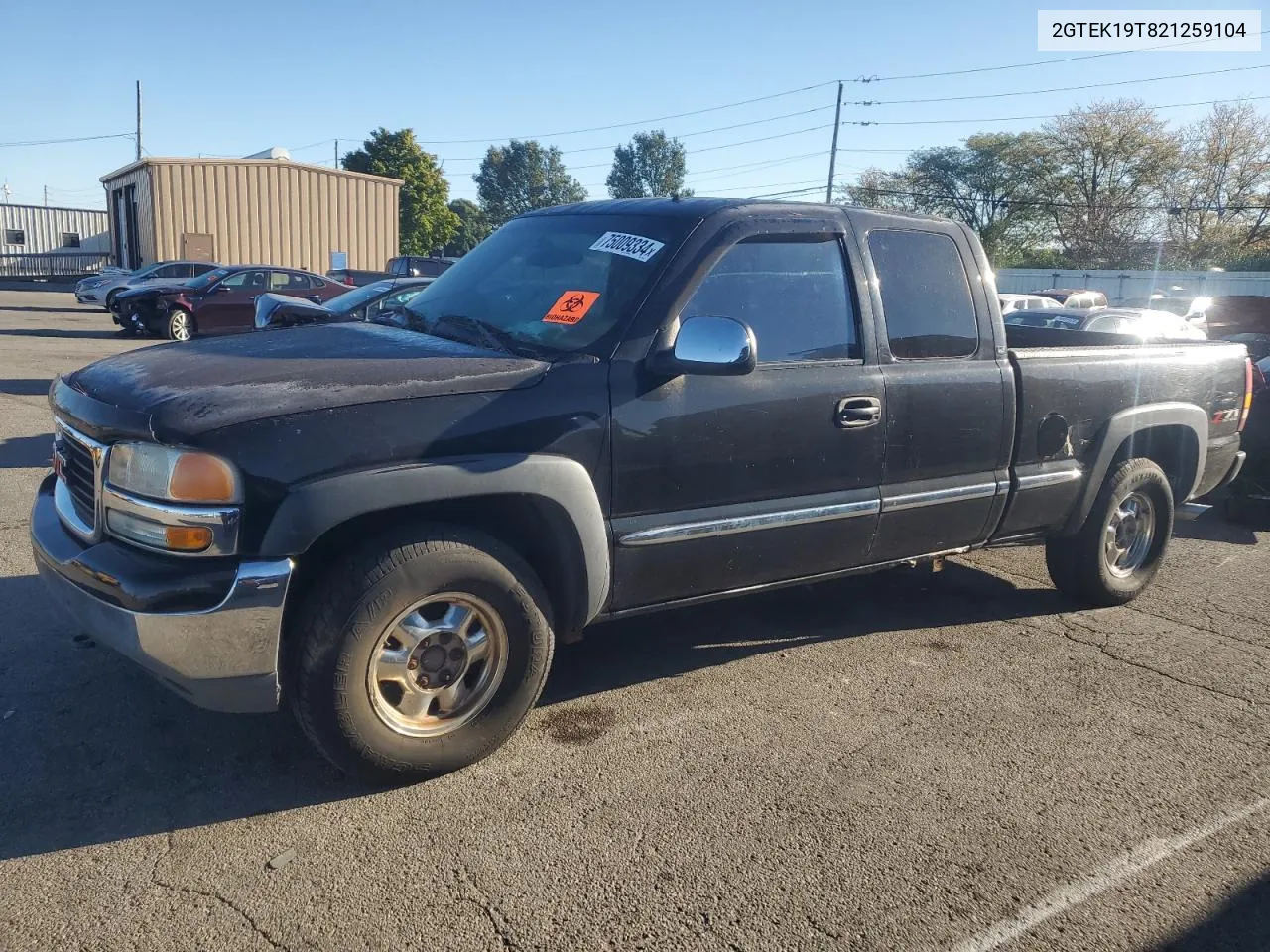 2002 GMC New Sierra K1500 VIN: 2GTEK19T821259104 Lot: 75009334