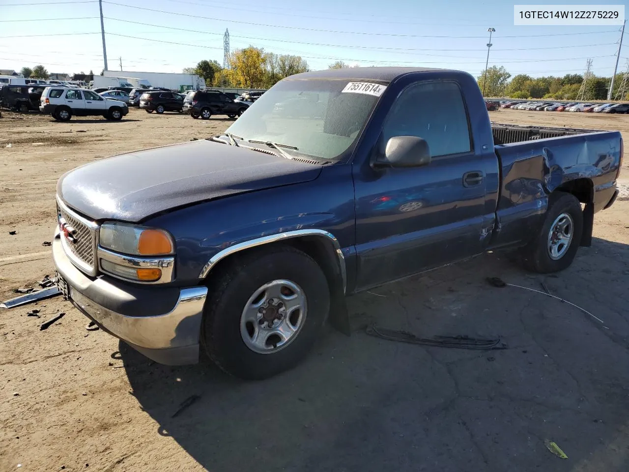 2002 GMC New Sierra C1500 VIN: 1GTEC14W12Z275229 Lot: 75511614