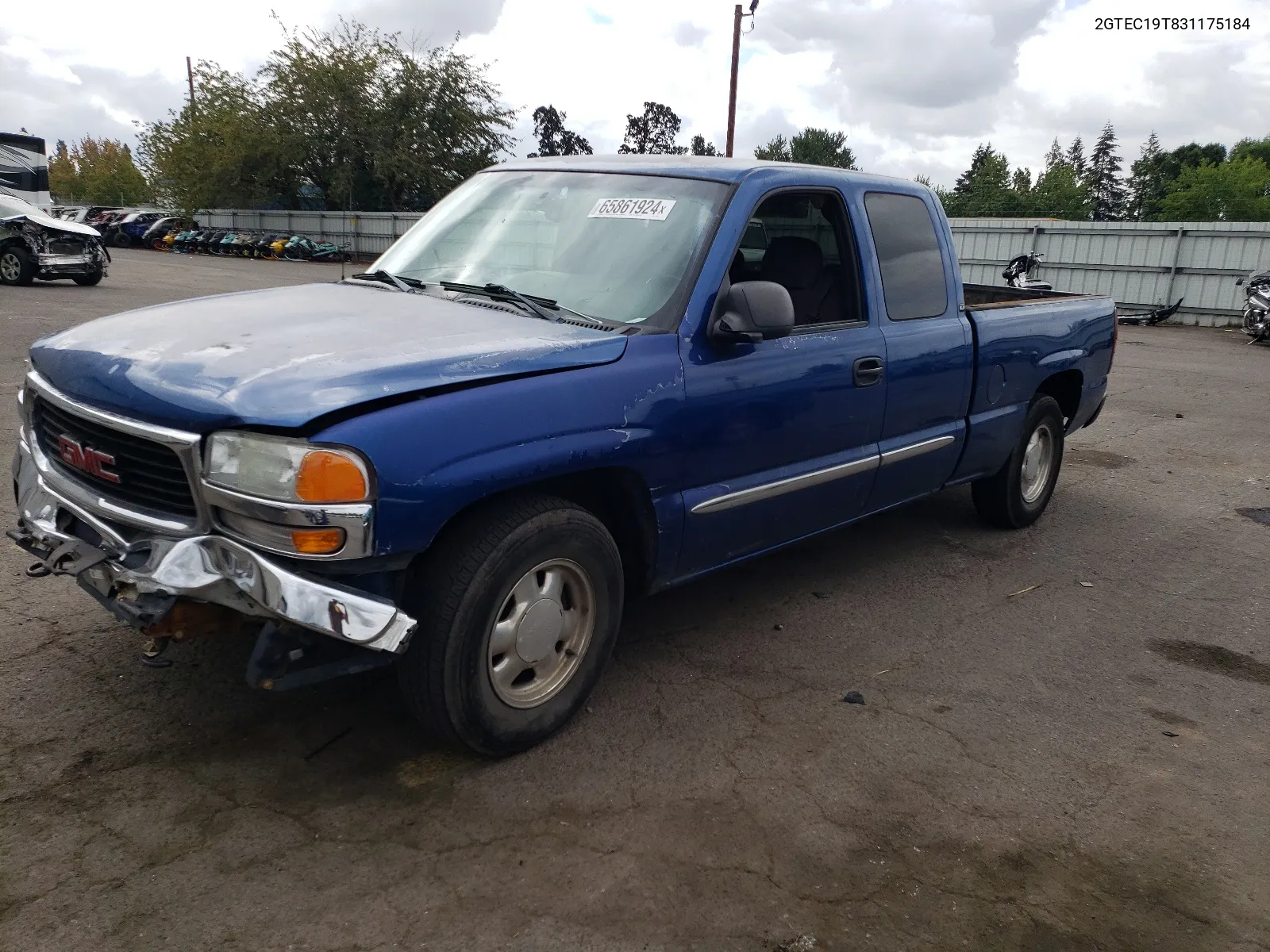 2003 GMC New Sierra C1500 VIN: 2GTEC19T831175184 Lot: 65861924