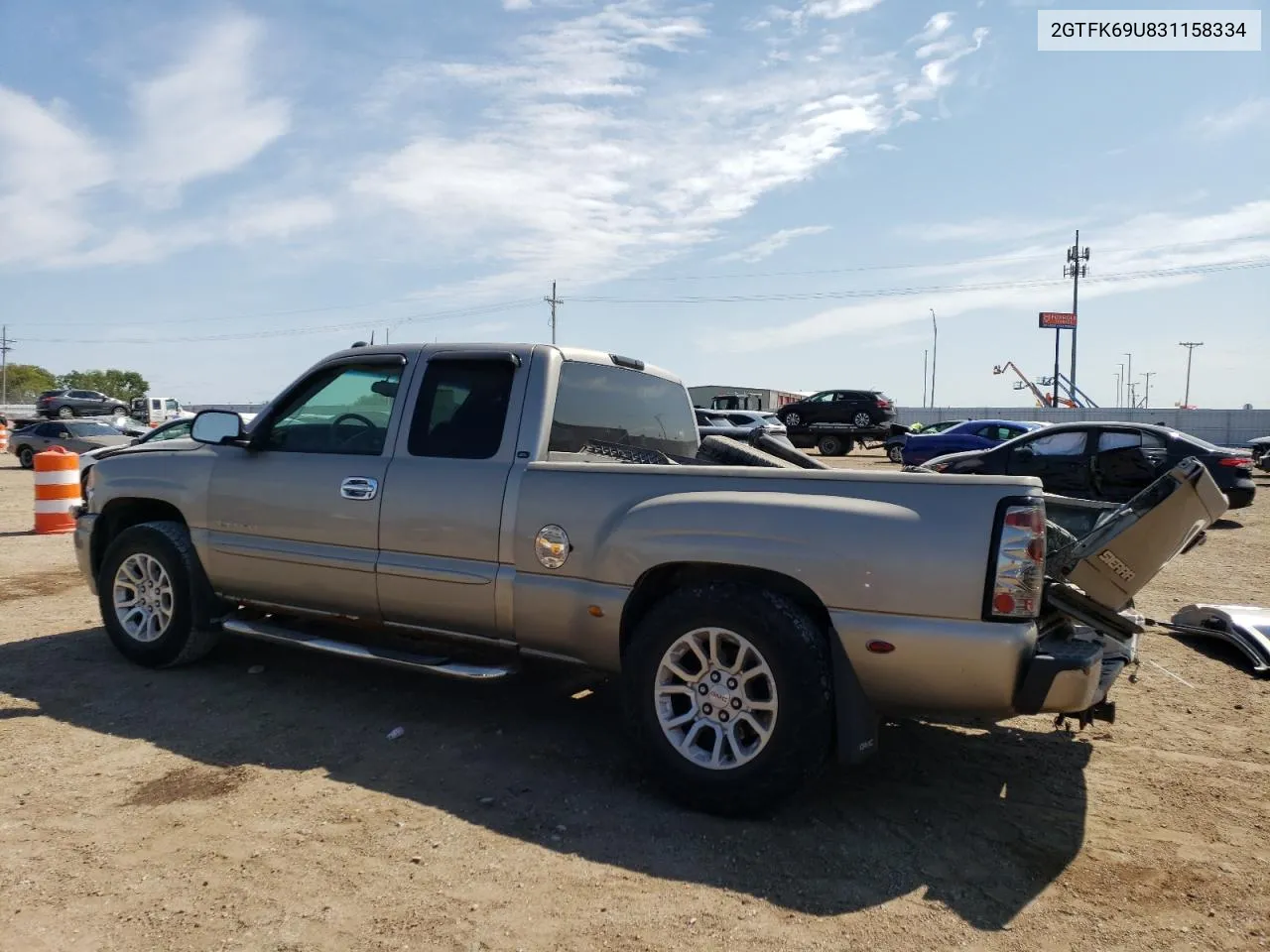 2003 GMC Sierra K1500 Denali VIN: 2GTFK69U831158334 Lot: 66320714