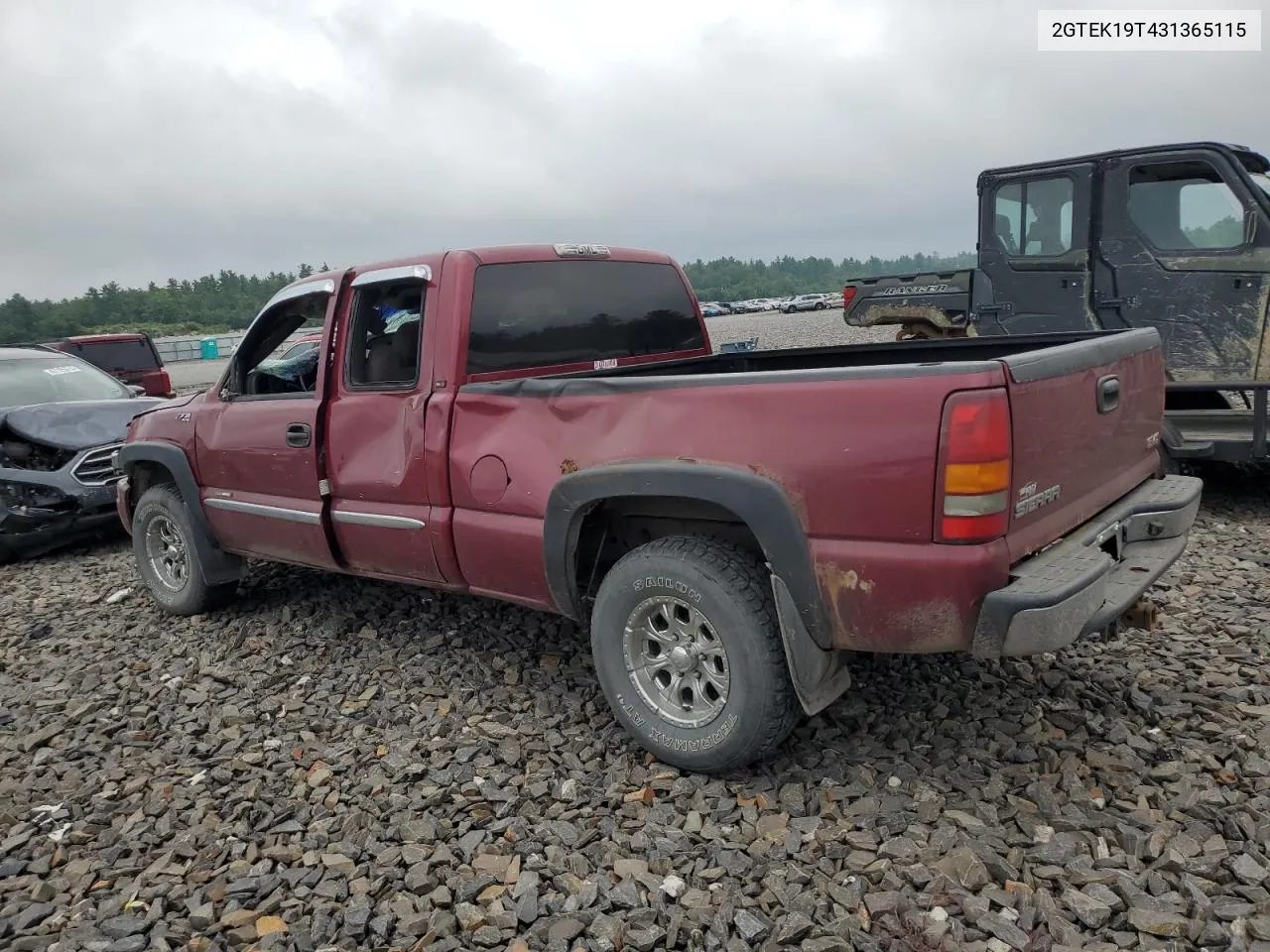 2003 GMC New Sierra K1500 VIN: 2GTEK19T431365115 Lot: 66858724