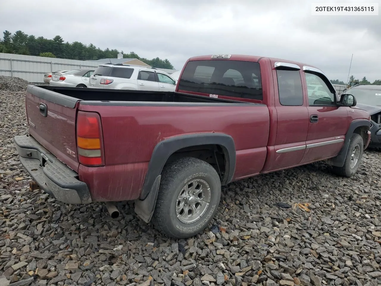 2003 GMC New Sierra K1500 VIN: 2GTEK19T431365115 Lot: 66858724