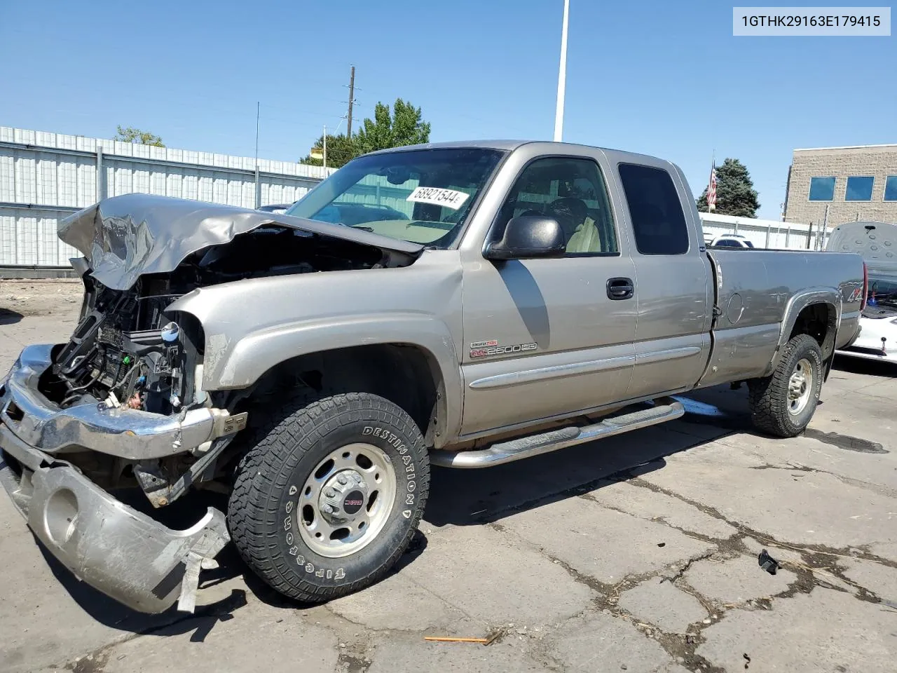 2003 GMC Sierra K2500 Heavy Duty VIN: 1GTHK29163E179415 Lot: 68921544