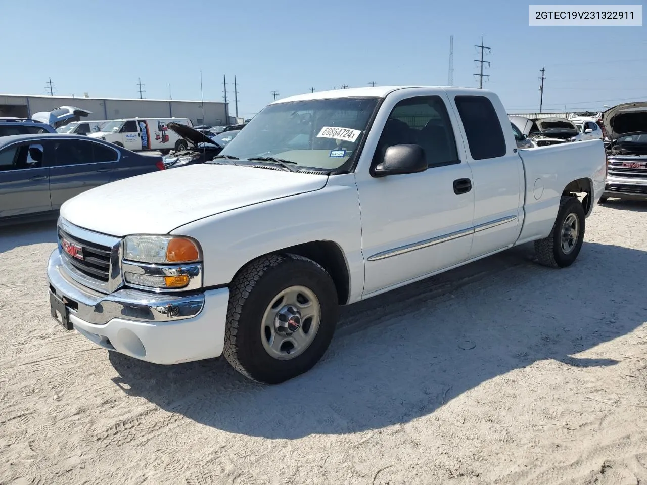 2003 GMC New Sierra C1500 VIN: 2GTEC19V231322911 Lot: 69864724