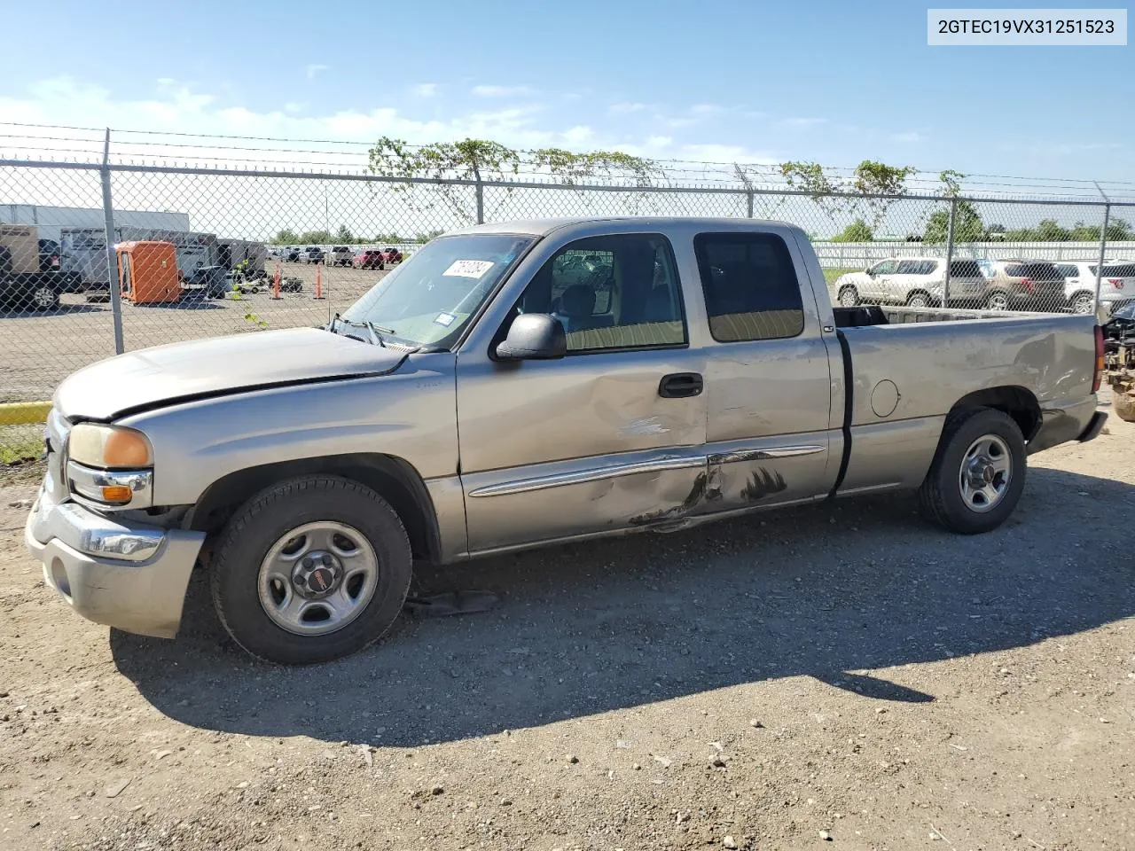 2003 GMC New Sierra C1500 VIN: 2GTEC19VX31251523 Lot: 70610284