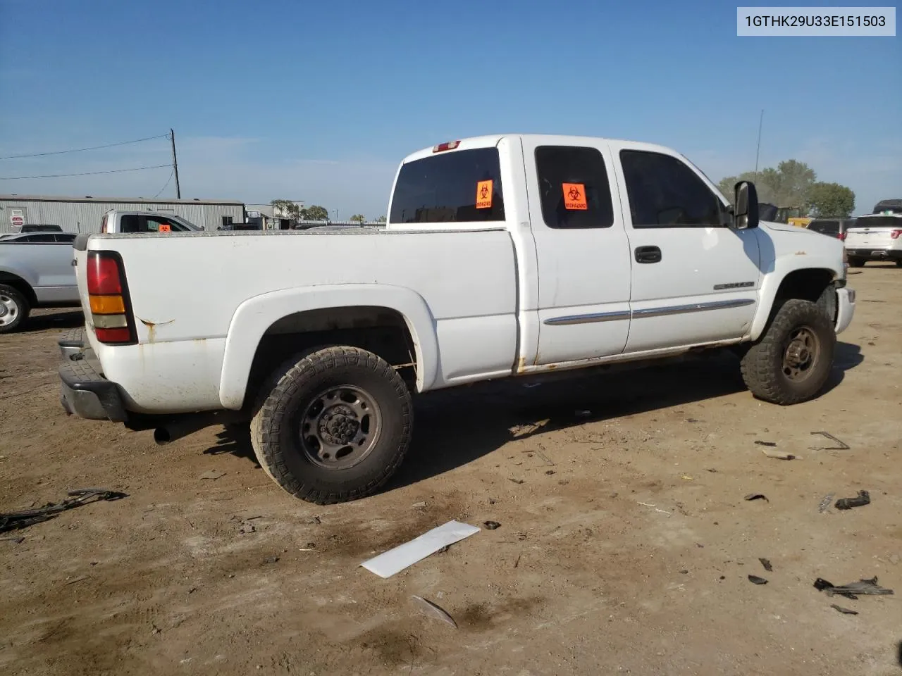 2003 GMC Sierra K2500 Heavy Duty VIN: 1GTHK29U33E151503 Lot: 71215844